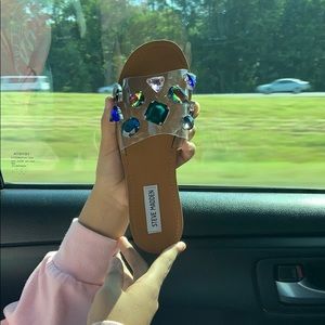 steve madden slides with jewels